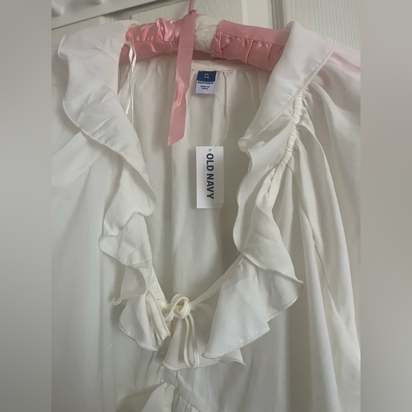 Satin Ruffle Tie-Front Top - Old Navy - Picture 3 of 5